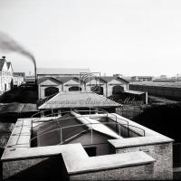 Zona ovest all'esterno dello stabilimento. Reparto caldaie